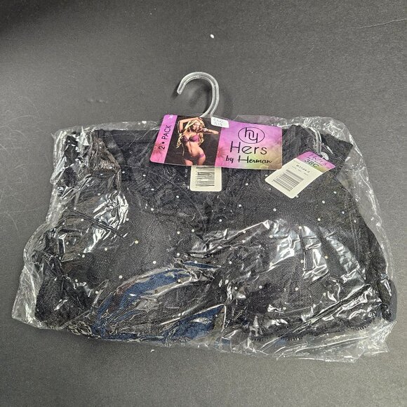 Hers by Herman 38C Black lacy bra with XL Panties - Picture 1 of 6